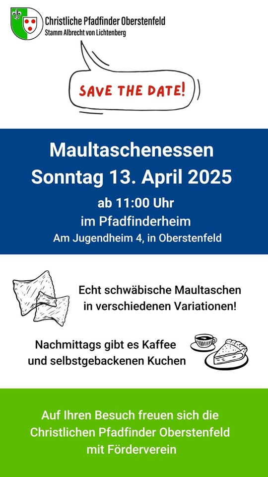 Maultaschenessen 13. April 2025
